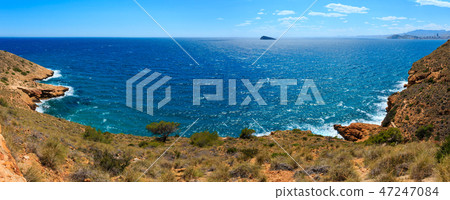Summer sea coast landscape (Spain). Summer sea coast landscape (Spain). 47247084
