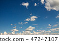 Blue sky with small white clouds 47247107