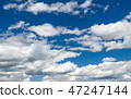 Blue sky with small white clouds 47247144