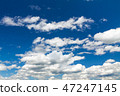 Blue sky with small white clouds 47247145