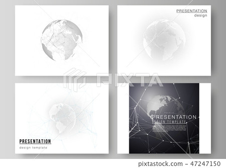 Vector layout of the presentation slides design business templates. Futuristic geometric design with Vector layout of the presentation slides design business templates. Futuristic geometric design with 47247150