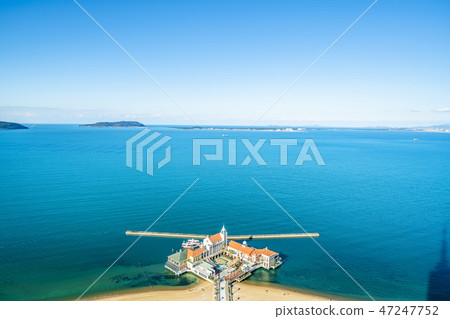 seaside aerial view in Fukuoka Japan 47247752