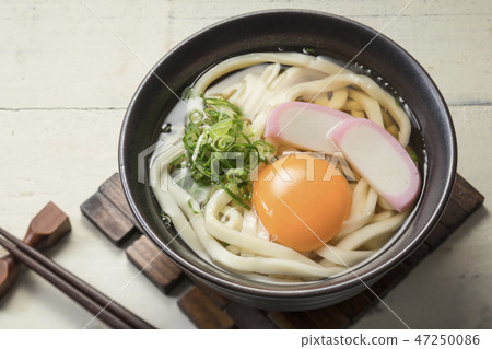 Tsukimi Udon Stock Photo