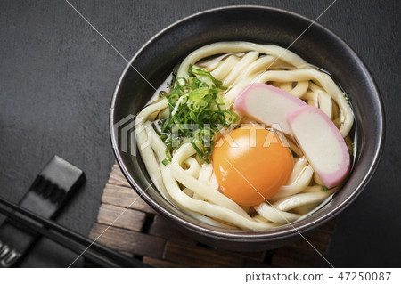 Tsukimi Udon Stock Photo