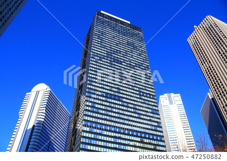 Urban landscape in Tokyo Shinjuku secondary city center building group 47250882