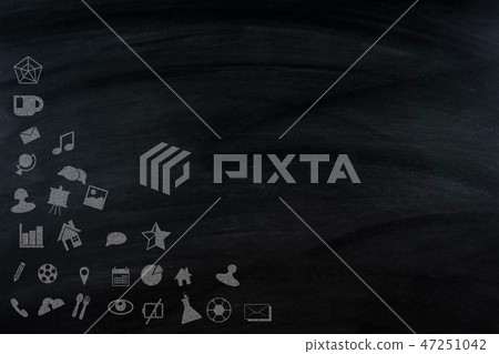 icon on blackboard  47251042
