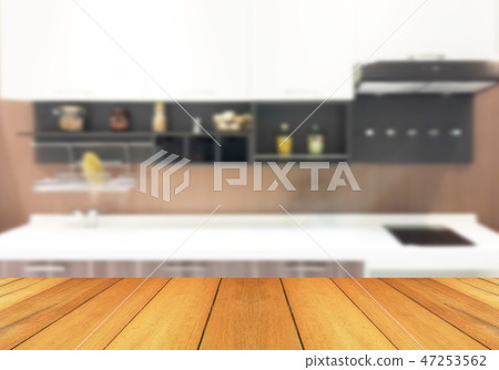 kitchen, Wood table top 47253562