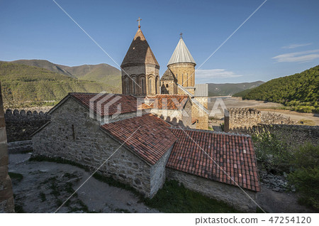 Georgia. The fortress and temple Ananuri. Georgia. The fortress and temple Ananuri. 47254120