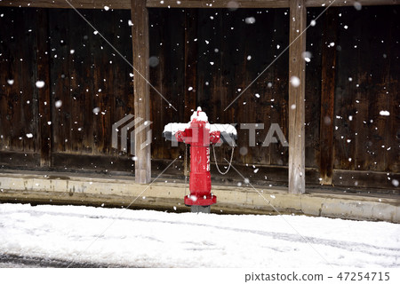 Fire hydrant in snow country 47254715