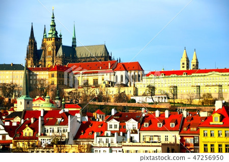 View of Prague Castle from Prague-Charles Bridge 2 View of Prague Castle from Prague-Charles Bridge 2 47256950