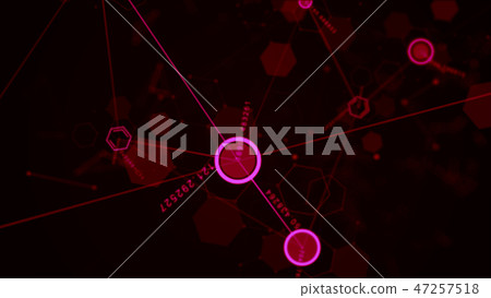 Abstract futuristic hexagon network structure. 47257518