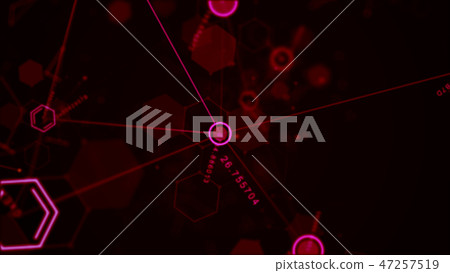 Abstract futuristic hexagon network structure. 47257519