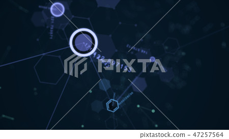 Abstract futuristic hexagon network structure. 47257564