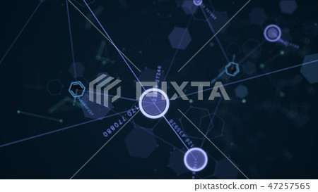 Abstract futuristic hexagon network structure. 47257565