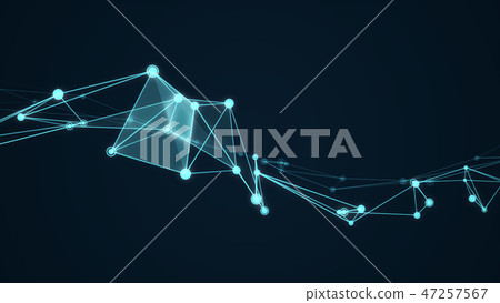 Abstract futuristic hexagon network structure. 47257567