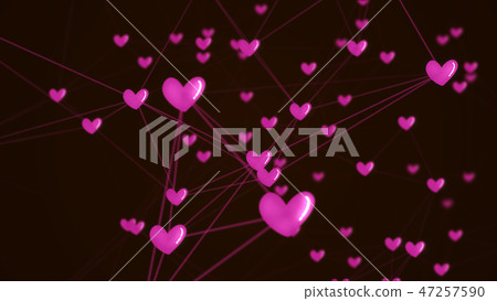 Social network heart love connection structure. Social network heart love connection structure. 47257590