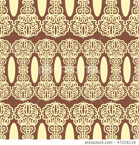 Seamless pattern with damask ornament Seamless pattern with damask ornament 47258118
