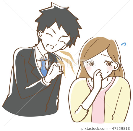 口臭男性例證 47259818