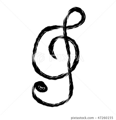 Simple treble clef 47260155