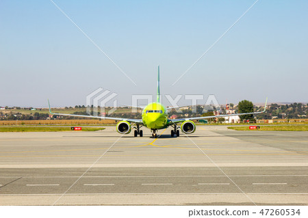 Russia, Beslan - 25 September 2018: Boeing 737 - 8Q8 Takeoffs and landings of S7 Siberia Airlines Russia, Beslan - 25 September 2018: Boeing 737 - 8Q8 Takeoffs and landings of S7 Siberia Airlines 47260534