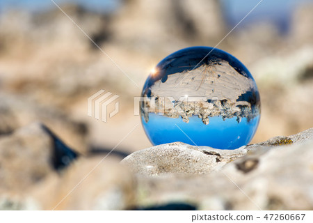 Upside down landscape of Pobiti Kamani Upside down landscape of Pobiti Kamani 47260667