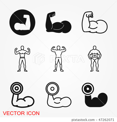 Muscle icon logo, illustration, vector sign symbol for design Muscle icon logo, illustration, vector sign symbol for design 47262071