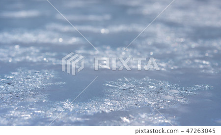 Frost on the window in light blue 47263045