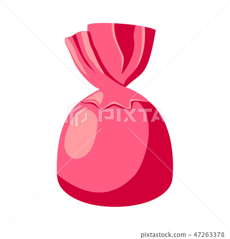 Cartoon pink chocolate candy 47263378