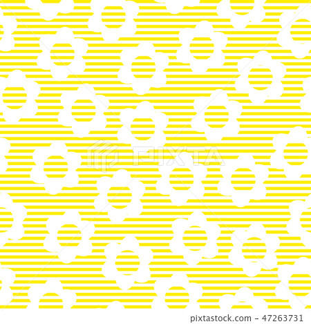 Striped pattern with flowers Striped pattern with flowers 47263731