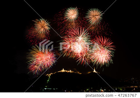 colorful fireworks on Khao wang 47263767