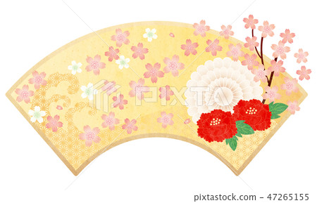 Cut material-Japanese pattern flower, cherry, fan 5 tech Cut material-Japanese pattern flower, cherry, fan 5 tech 47265155