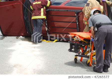 car accident crash collision emergency team injury car accident crash collision emergency team injury 47265577