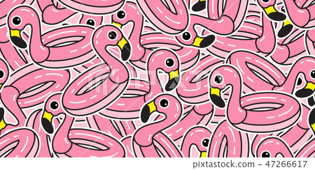 Flamingo seamless pattern vector swimming ring 47266617