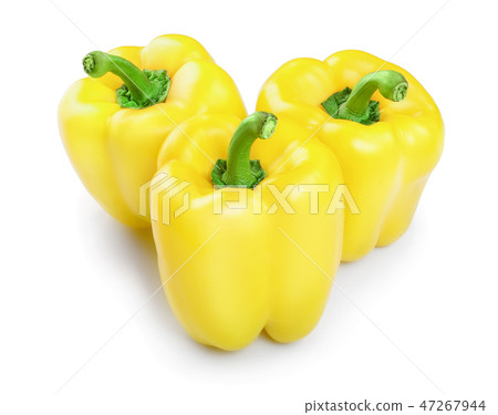 yellow sweet bell pepper isolated on white background 47267944