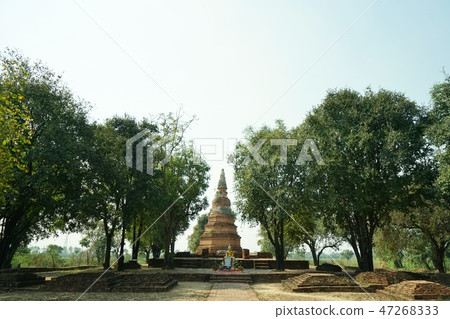 Wat Phra Ngarm in Ayutthaya, Thailand (landscape of Ayutthaya, Thailand) Wat Phra Ngarm in Ayutthaya, Thailand (landscape of Ayutthaya, Thailand) 47268333