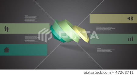 3D illustration infographic template  47268711