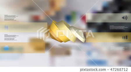 3D illustration infographic template  47268712