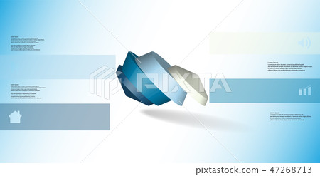 3D illustration infographic template  47268713