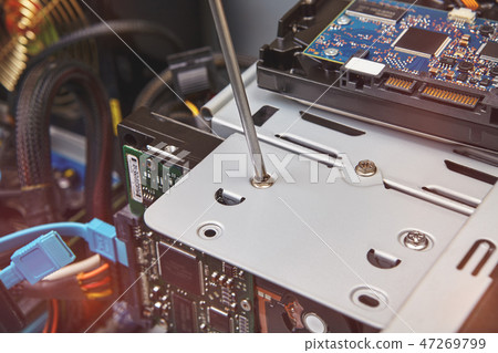 Replacement of hard drive of desktop PC. 47269799