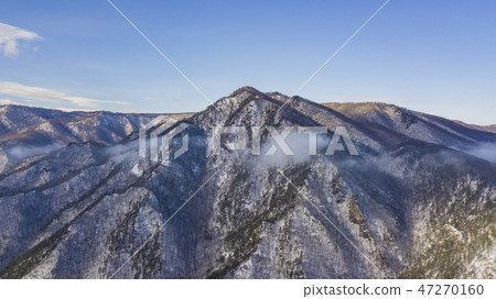 Lagonaki Plateau in the Western Caucasus. Aerial mountain view in morning light. Lagonaki Plateau in the Western Caucasus. Aerial mountain view in morning light. 47270160