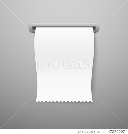 Sale receipt. Blank paper check template print blank bill realistic purchase receipts, pay shop Sale receipt. Blank paper check template print blank bill realistic purchase receipts, pay shop 47270907