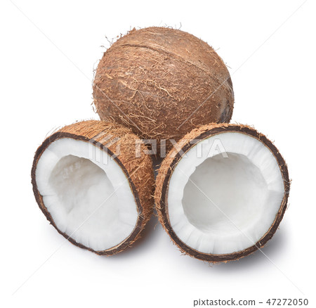 cracked coconut isolated cracked coconut isolated 47272050