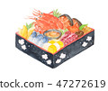 Osechi Osechi Osechi Cuisine Watercolor New Year Traditional Food 47272619