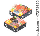 Osechi Osechi Osechi Cuisine Watercolor New Year Traditional Food 47272620
