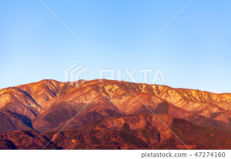 Morning glow, Mt. Mt. Mountain, Minami Alps city Morning glow, Mt. Mt. Mountain, Minami Alps city 47274160