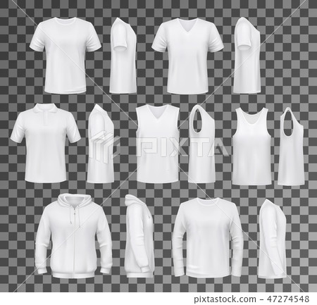 Male clothes isolated tops, shirts and hoodie Male clothes isolated tops, shirts and hoodie 47274548
