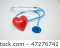 red heart and stethoscope 47276742