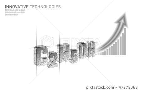 Ethanol formula biofuel industry growing trend. Ecology science C2H5OH eco concept graph. Renewable Ethanol formula biofuel industry growing trend. Ecology science C2H5OH eco concept graph. Renewable 47278368