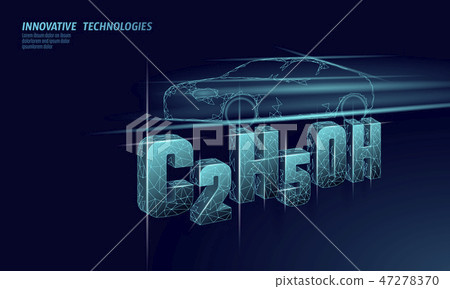 Ethanol formula biofuel car. Ecology science C2H5OH chemistry biotechnology eco concept. Renewable Ethanol formula biofuel car. Ecology science C2H5OH chemistry biotechnology eco concept. Renewable 47278370