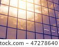 low angle view of modern skyscrapers window 47278640